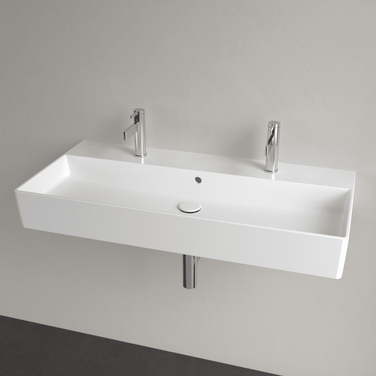 Villeroy & Boch Memento vegghengt servant, 100x47 cm, med CeramicPlus, hvit