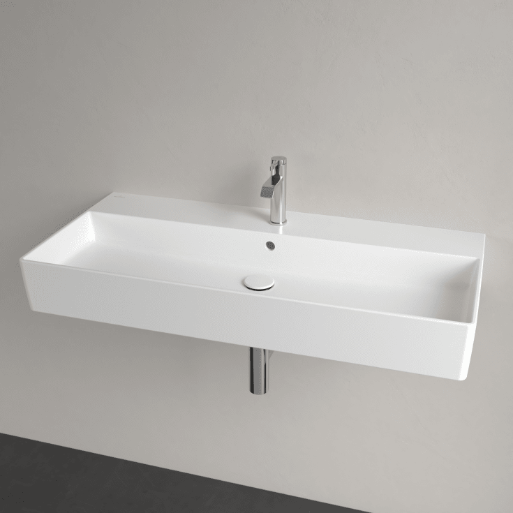 Villeroy & Boch Memento vegghengt servant, 100x47 cm, med CeramicPlus, hvit