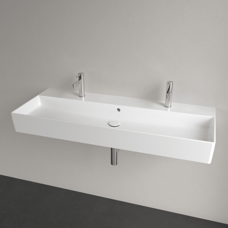 Villeroy & Boch Memento vegghengt servant, 120x47 cm, med CeramicPlus, hvit