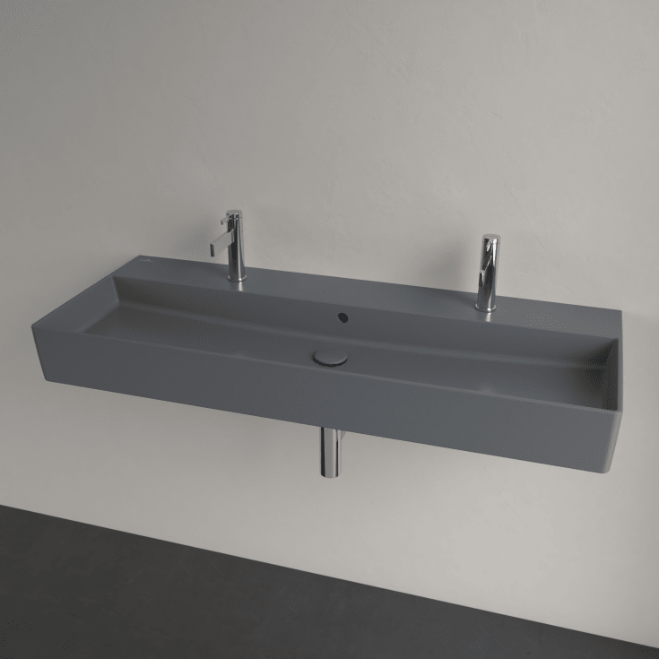 Villeroy & Boch Memento vegghengt servant, 120x47 cm, med CeramicPlus, grĂ¥