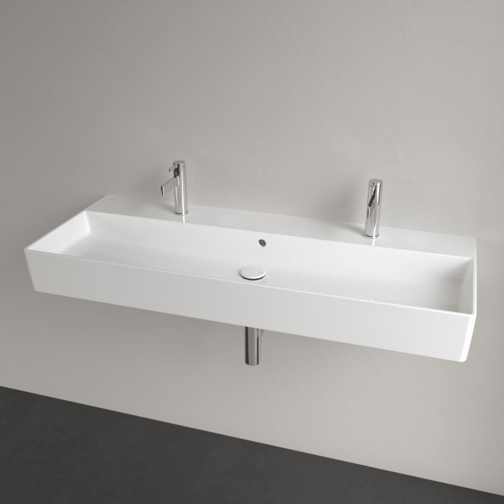 Villeroy & Boch Memento vegghengt servant, 120x47 cm, med CeramicPlus, hvit