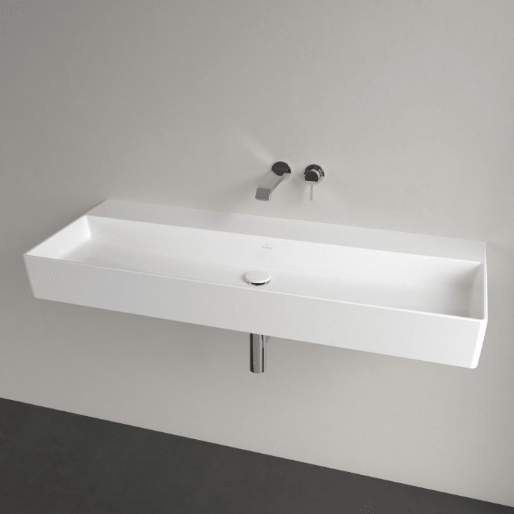 Villeroy & Boch Memento vegghengt servant, 120x47 cm, med CeramicPlus, hvit