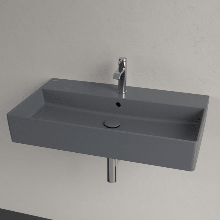 Villeroy & Boch Memento møbelservant, 80x47 cm, med CeramicPlus, grå
