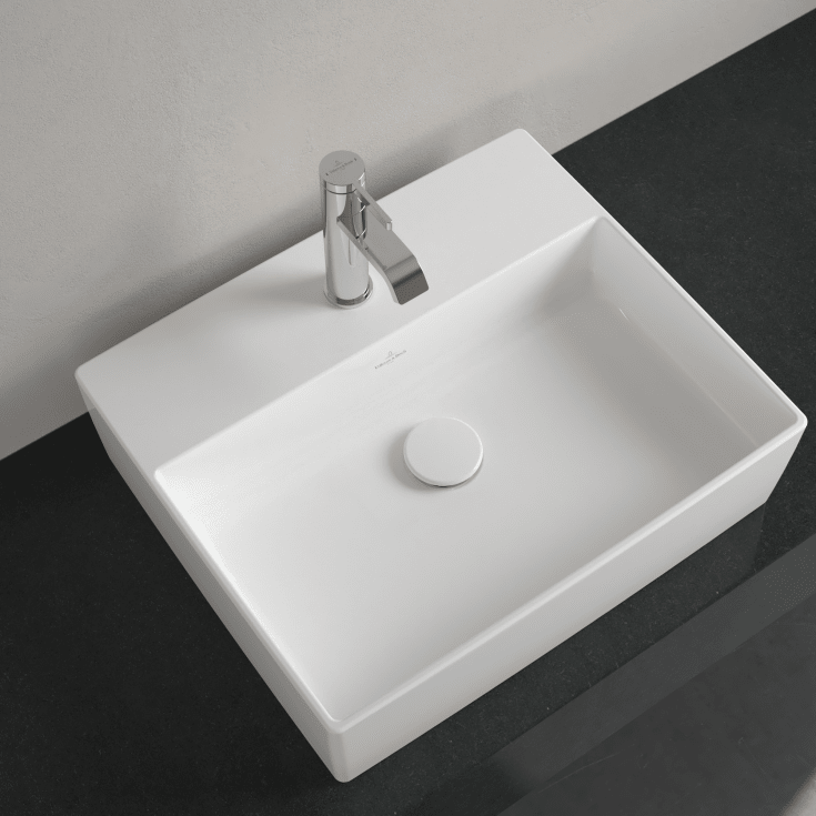 Villeroy & Boch Memento toppmontert servant, 50x42 cm, med CeramicPlus, hvit