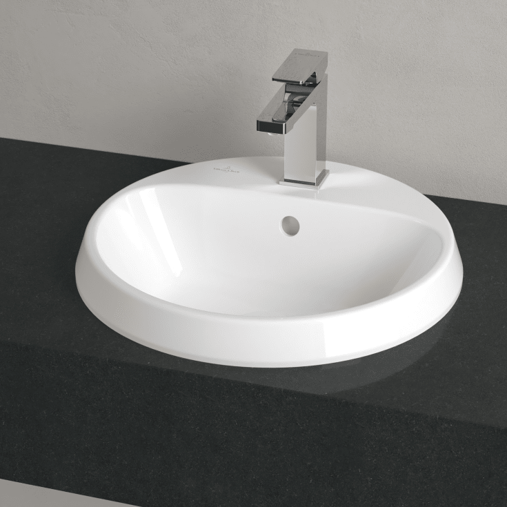 Villeroy & Boch Architectura servant for nedfelling, Ø45 cm, med CeramicPlus, hvit