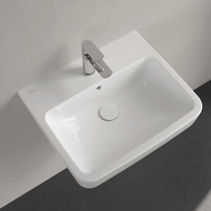 Villeroy & Boch O.Novo vegghengt servant, 55x46 cm, med CeramicPlus, hvit