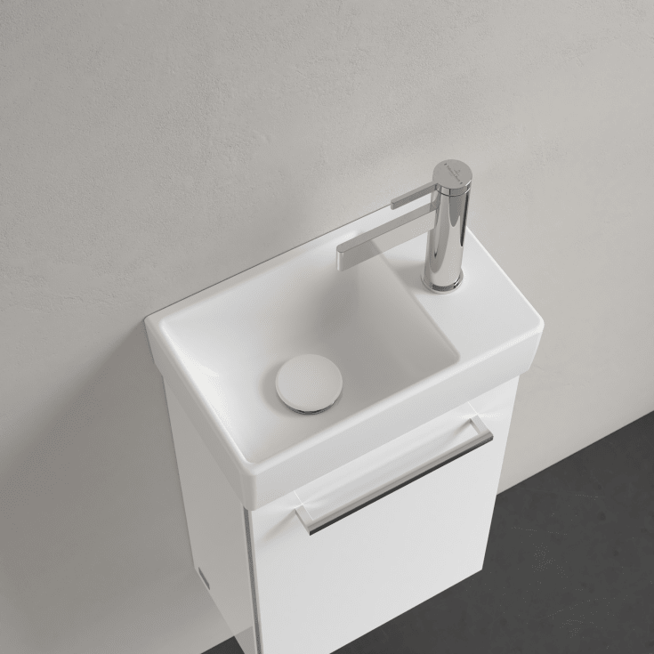 Villeroy & Boch Avento tvättställ, 36x22 cm, höger, matt vit