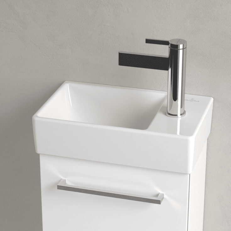 Villeroy & Boch Avento tvättställ, 36x22 cm, höger, vit