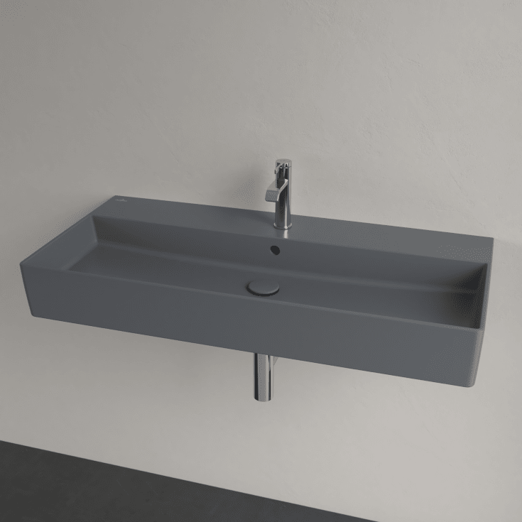 Villeroy & Boch Memento vegghengt servant, 100x47 cm, med CeramicPlus, grĂ¥