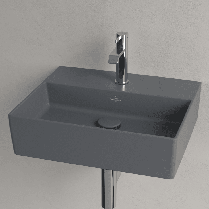 Villeroy & Boch Memento vegghengt servant, 50x42 cm, med CeramicPlus, grĂ¥