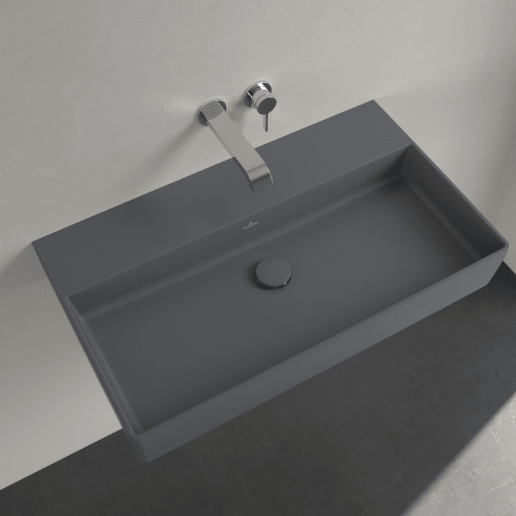 Villeroy & Boch Memento 2.0 tvättställ, 80x47 cm, matt grå