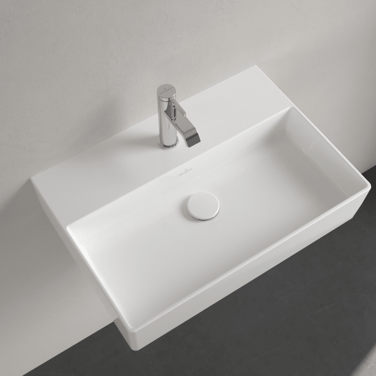 Villeroy & Boch Memento vegghengt servant, 60x42 cm, med CeramicPlus, hvit