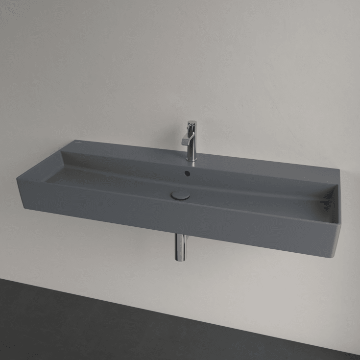 Villeroy & Boch Memento møbelservant, 120x47 cm, med CeramicPlus, grå