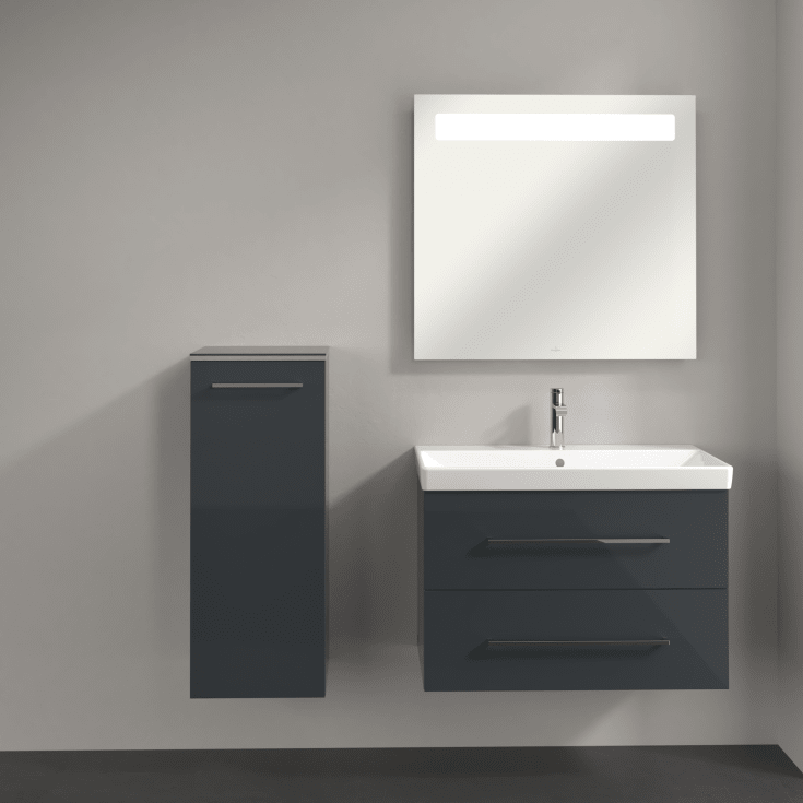 Villeroy & Boch Avento A895 väggskåp, 34,8x88,8 cm, vänster, grå