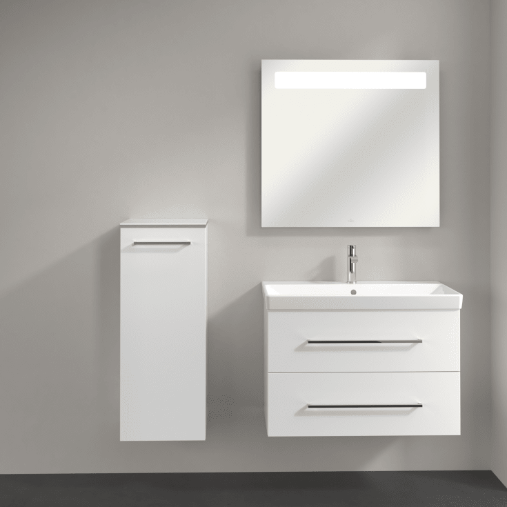 Villeroy & Boch Avento A895 väggskåp, 34,8x88,8 cm, vänster, vit