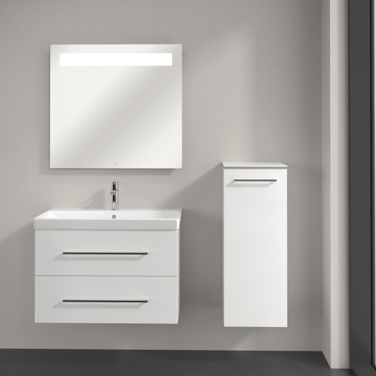 Villeroy & Boch Avento A895 väggskåp, 34,8x88,8 cm, höger, vit