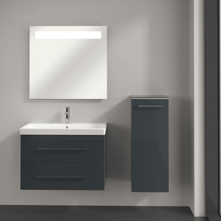 Villeroy & Boch Avento A895 väggskåp, 34,8x88,8 cm, höger, grå