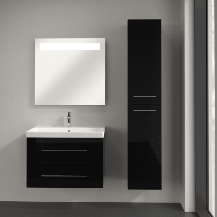Villeroy & Boch Avento A894 högskåp, 34,6x176 cm, höger, svart