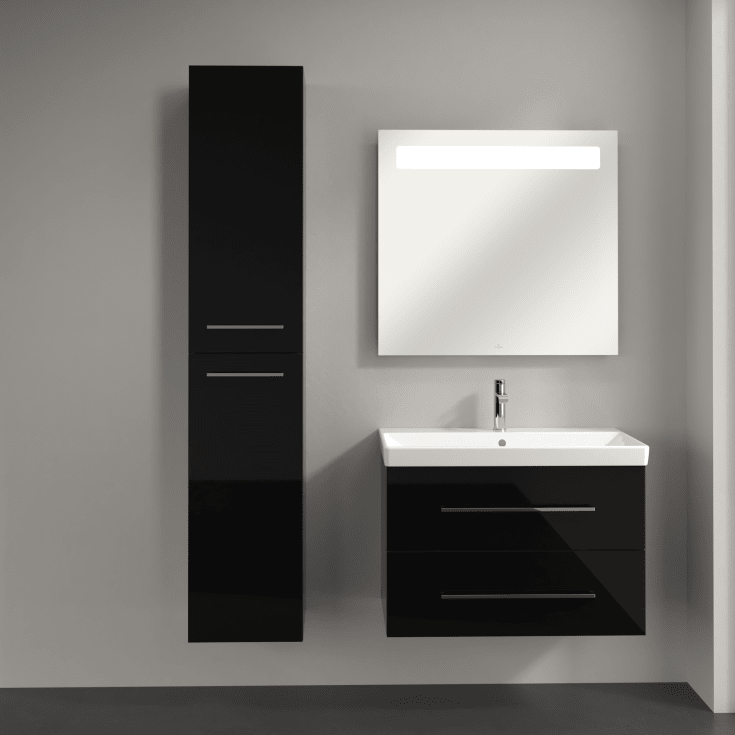 Villeroy & Boch Avento A894 högskåp, 34,6x176 cm, vänster, svart