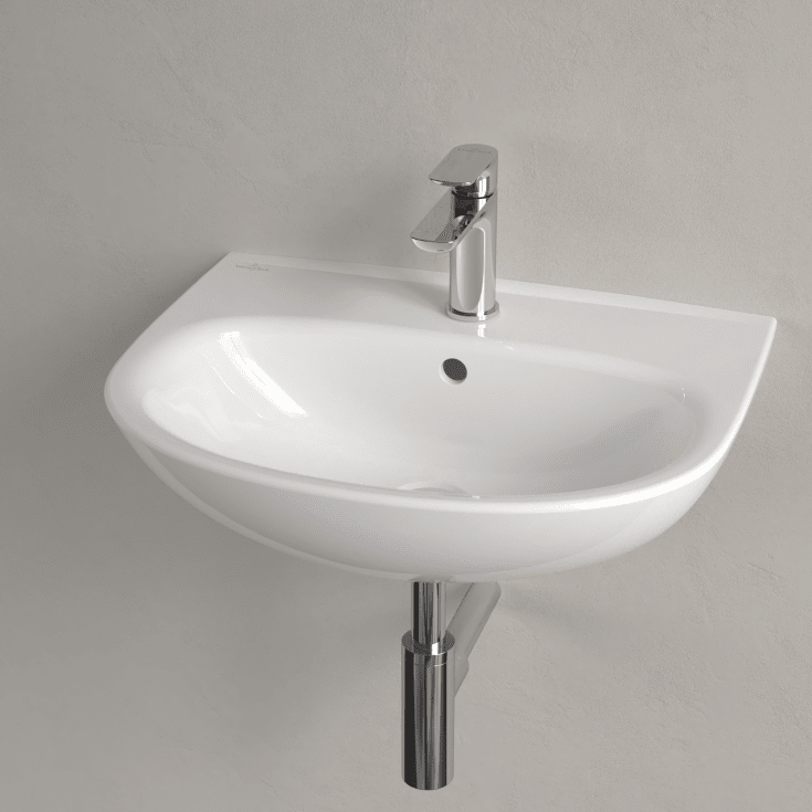 Villeroy & Boch O.Novo vegghengt servant, 55x44 cm, med CeramicPlus, hvit