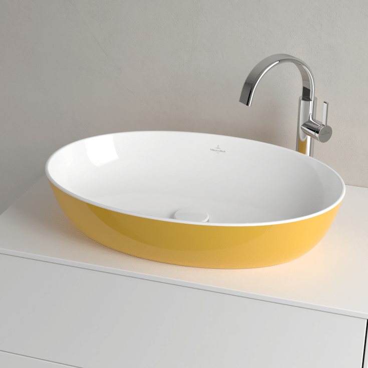 Villeroy & Boch Artis toppmontert servant, 61x41 cm, gul