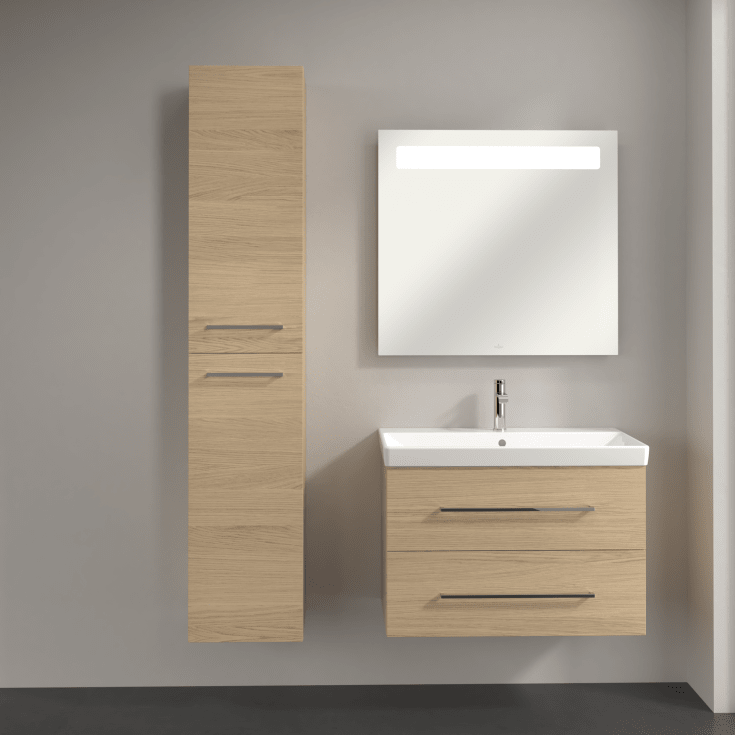 Villeroy & Boch Avento A894 højskab, 34,6x176 cm, venstre, eg
