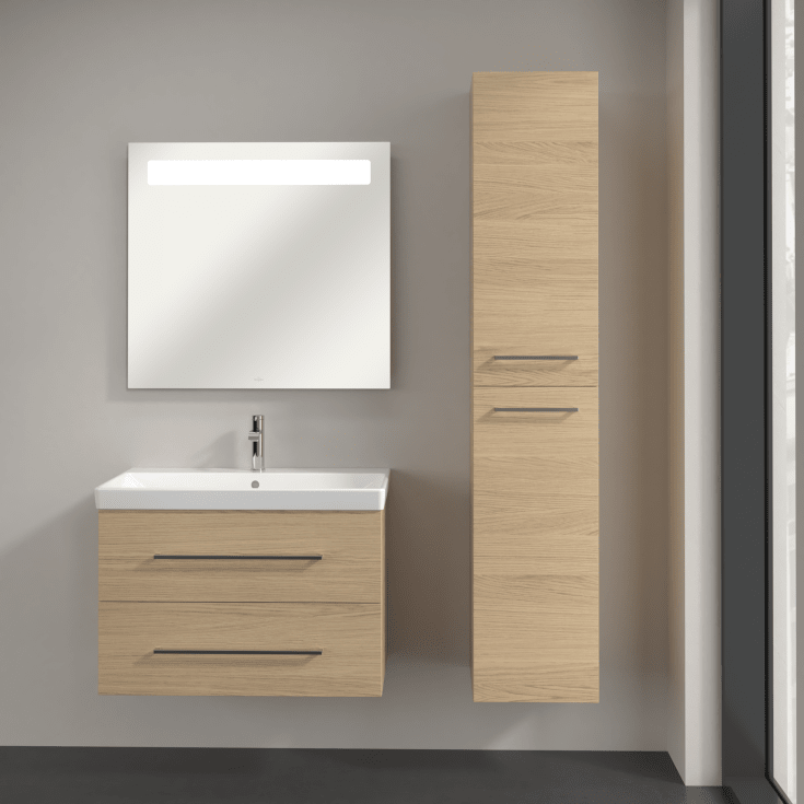 Villeroy & Boch Avento A894 högskåp, 34,6x176 cm, höger, ek