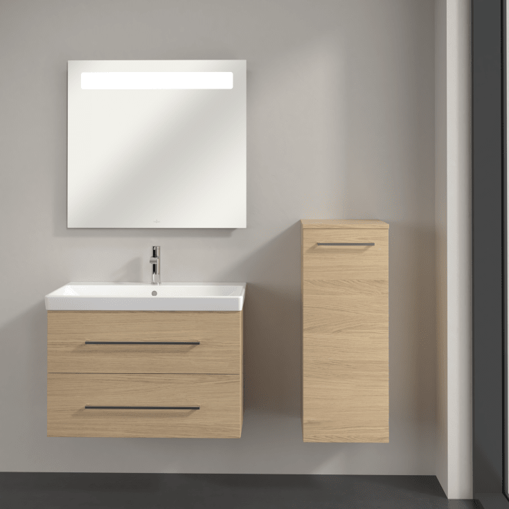 Villeroy & Boch Avento A895 väggskåp, 34,8x88,8 cm, höger, ek