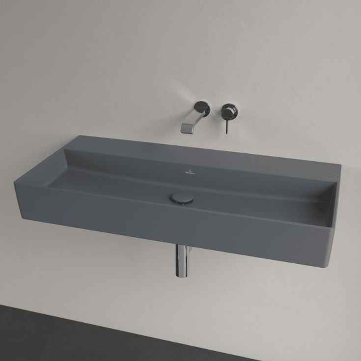 Villeroy & Boch Memento vegghengt servant, 100x47 cm, med CeramicPlus, grå