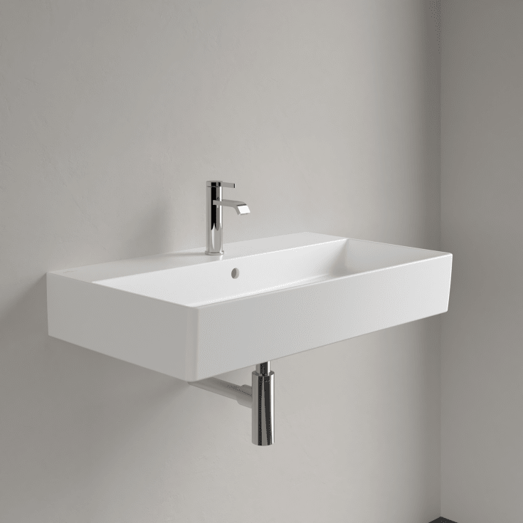 Villeroy & Boch Memento vegghengt servant, 80x47 cm, med CeramicPlus, hvit