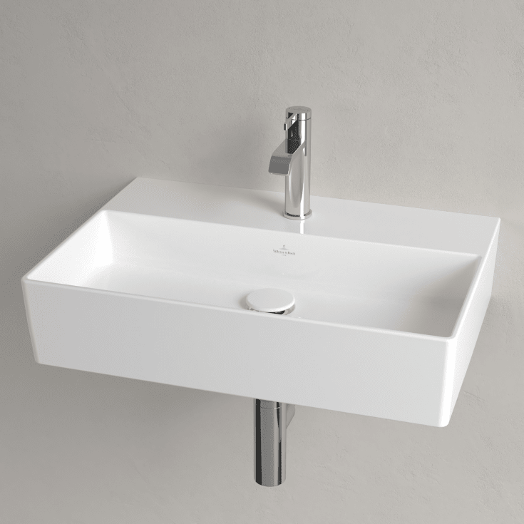 Villeroy & Boch Memento vegghengt servant, 60x42 cm, med CeramicPlus, hvit