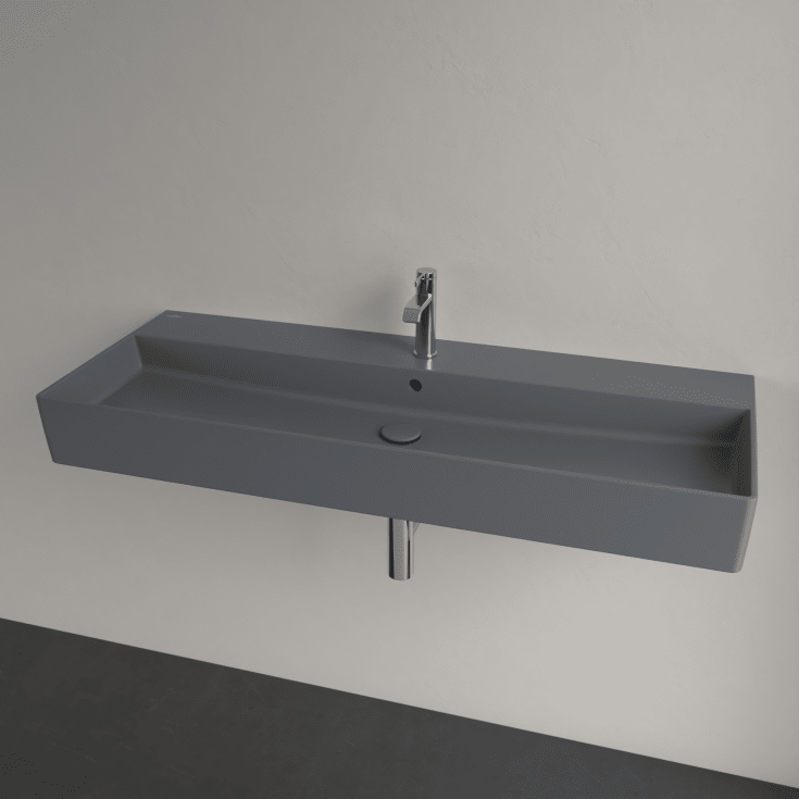 Villeroy & Boch Memento vegghengt servant, 120x47 cm, med CeramicPlus, grĂ¥