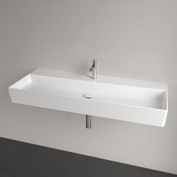 Villeroy & Boch Memento vegghengt servant, 120x47 cm, med CeramicPlus, hvit