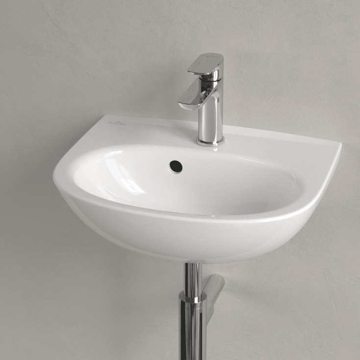 Villeroy & Boch O.Novo vegghengt servant, 45x36 cm, med CeramicPlus, hvit