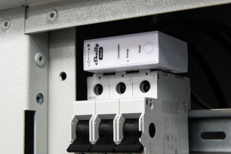 Shelly 3EM-63W Gen3 (kablet), WiFi 3-fase energimåler, 63A