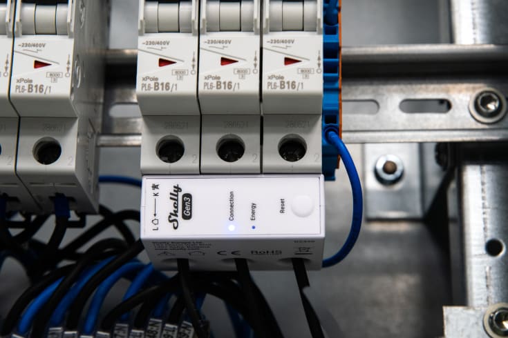 Shelly 3EM-63T Gen3 (terminal), WiFi 3-fas energimätare, 63A