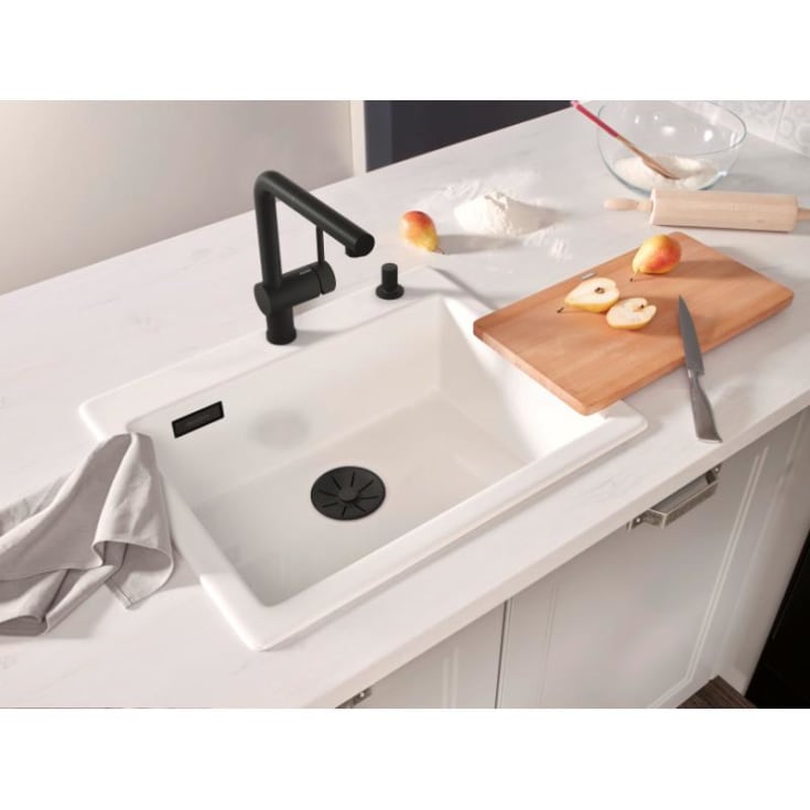 Blanco InFino korgventilsset, manuell, Ø82 mm, matt svart