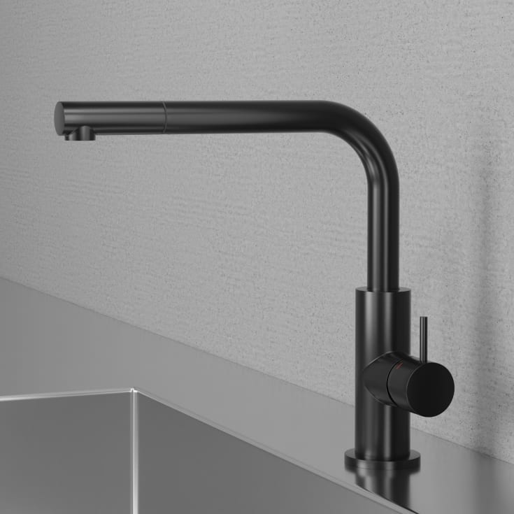 Scandtap Accent 90 køkkenarmatur, udtrækstud, børstet sort