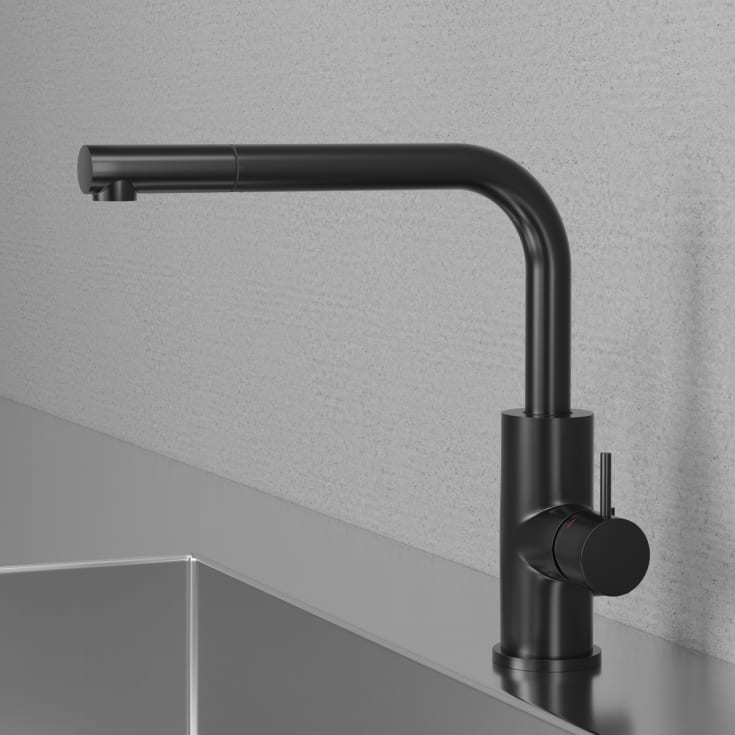 Scandtap Accent 90 D kjøkkenbatterieri, uttrekkbar tut, avstegning, shadow