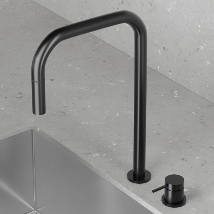 Scandtap Harmonized K2P kjøkkenbatterieri, square, uttrekkbar tut, shadow