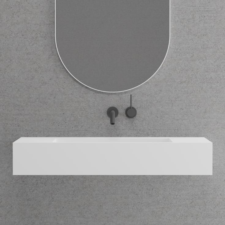 Scandtap Solid SW2 håndvask, 80x37 cm, mat hvid