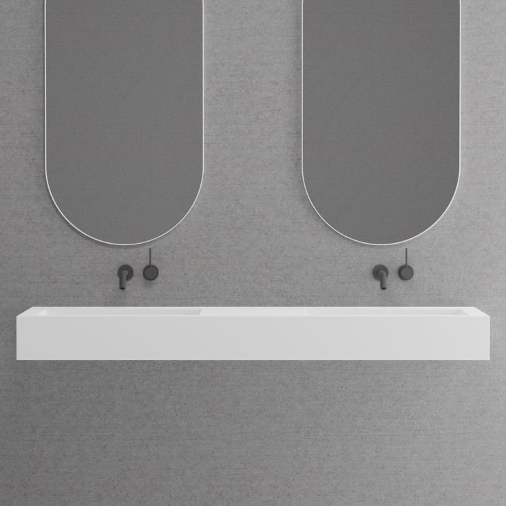 Scandtap Solid SW5 hÄndvask, 140x47,5 cm, mat hvid