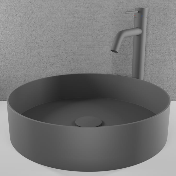 Scandtap Rare R tvättställ, Ø37,5 cm, matt grå