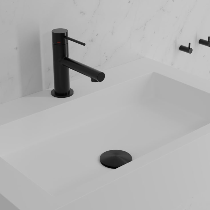 Scandtap Vertex tvättställsblandare, borstad svart