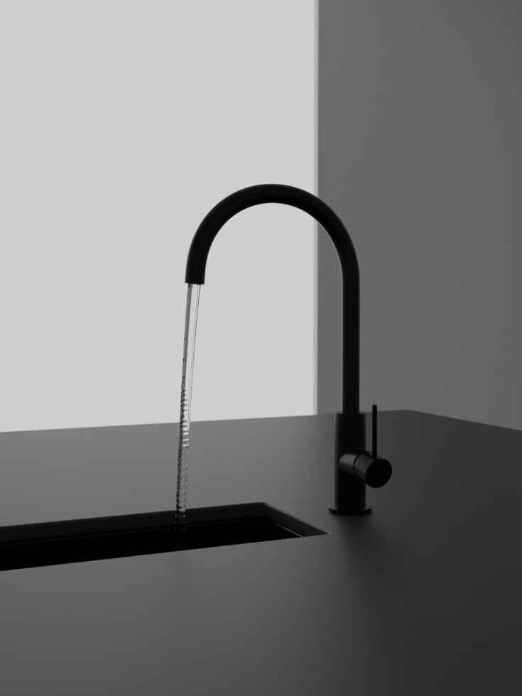 Scandtap Equip köksblandare, borstad svart