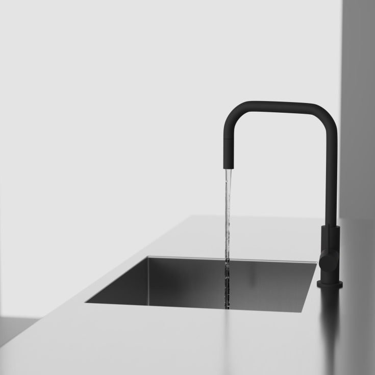 Scandtap Accent Square køkkenarmatur, udtrækstud, mat antracit
