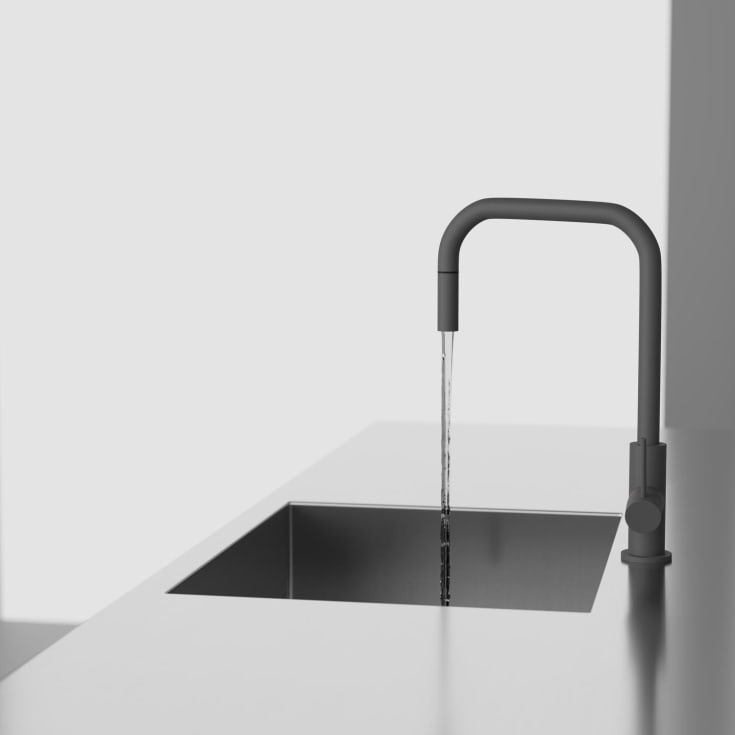 Scandtap Accent Square köksblandare, utdragbar pip, matt grå