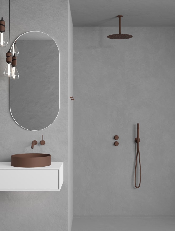 Scandtap Solid M1 badeværelsesspejl, 50x100 cm, mat hvid