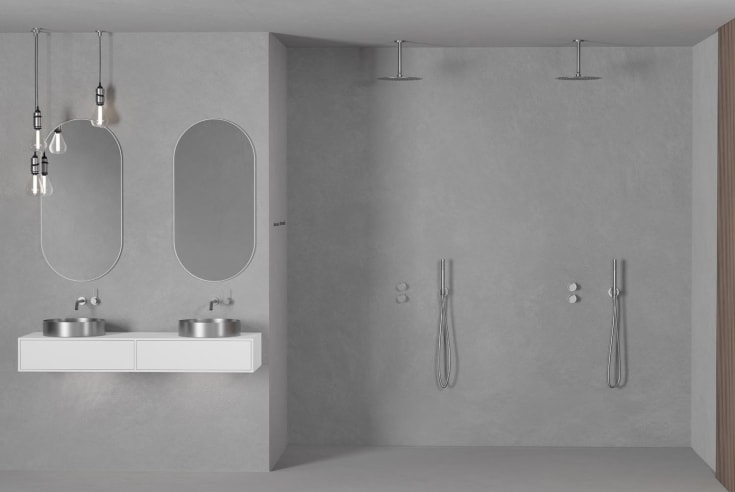 Scandtap Solid M1 badeværelsesspejl, 50x100 cm, mat hvid