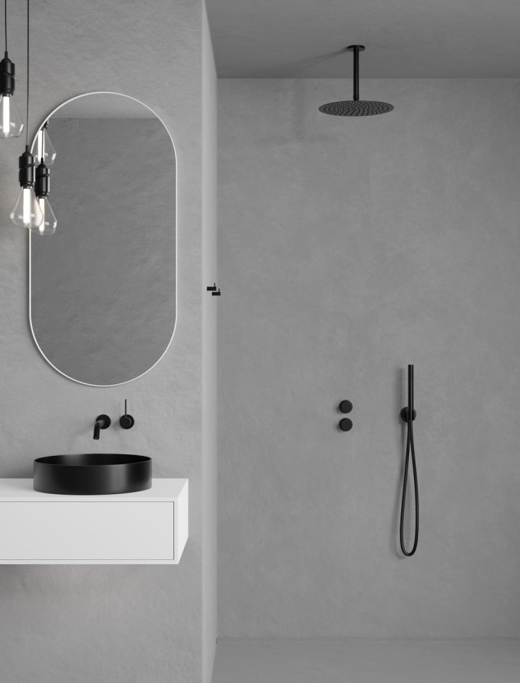 Scandtap Solid M1 speil, 50x100 cm, matt hvit